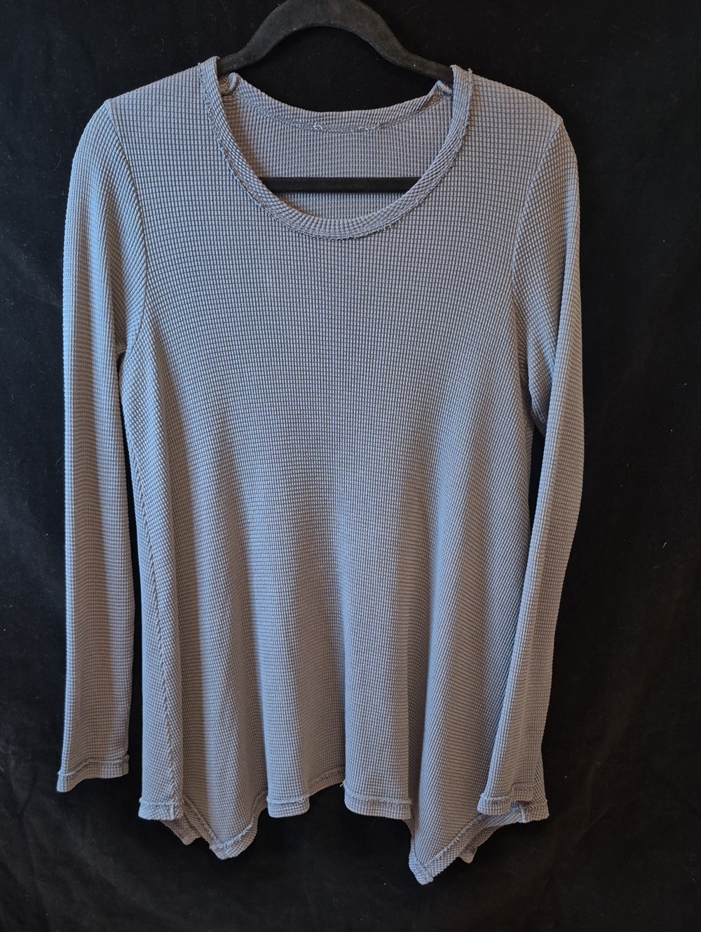 Prairie Cotton Waffle Knit Top - Size Small - Dusty Blue (no tag)